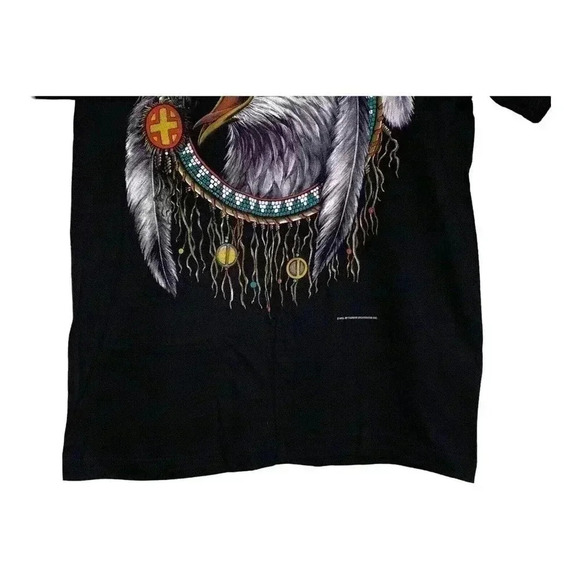 Vintage Thunder Sportswear T Shirt Bald Eagle Dream Catcher Mens Size Medium 90s - Picture 3 of 16